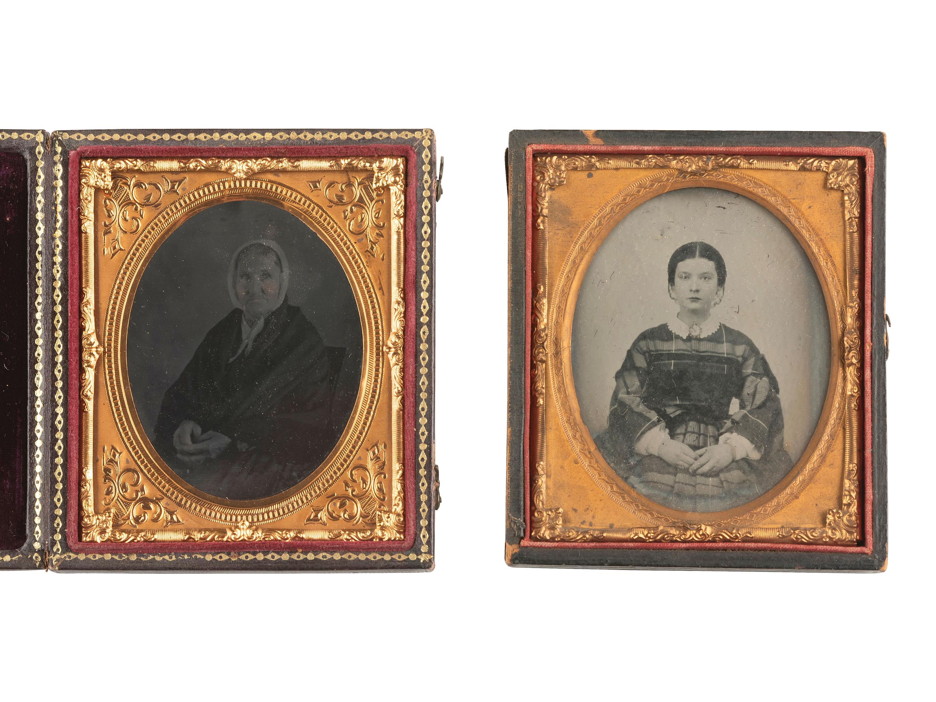 [EARLY PHOTOGRAPHY]. A group of 22 cased images, incl. daguerreotypes of men, women, and children in varying poses.
