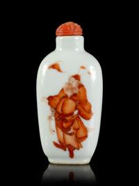 An Iron Red Porcelain Snuff Bottle