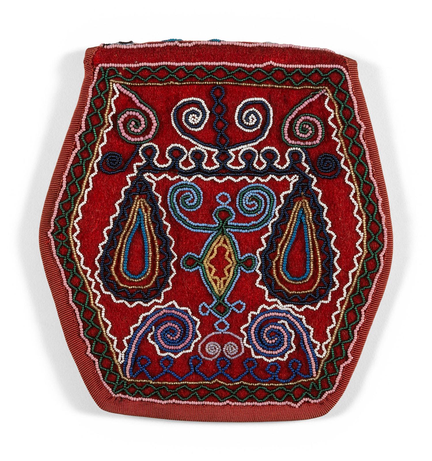 Haudenosaunee Beaded Wool Bag