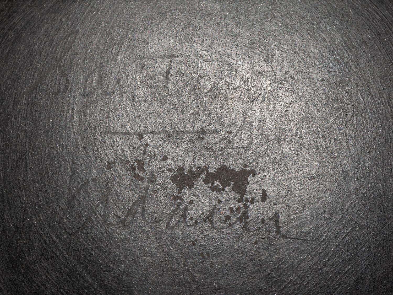 Blackware Pottery Plate, PLUS