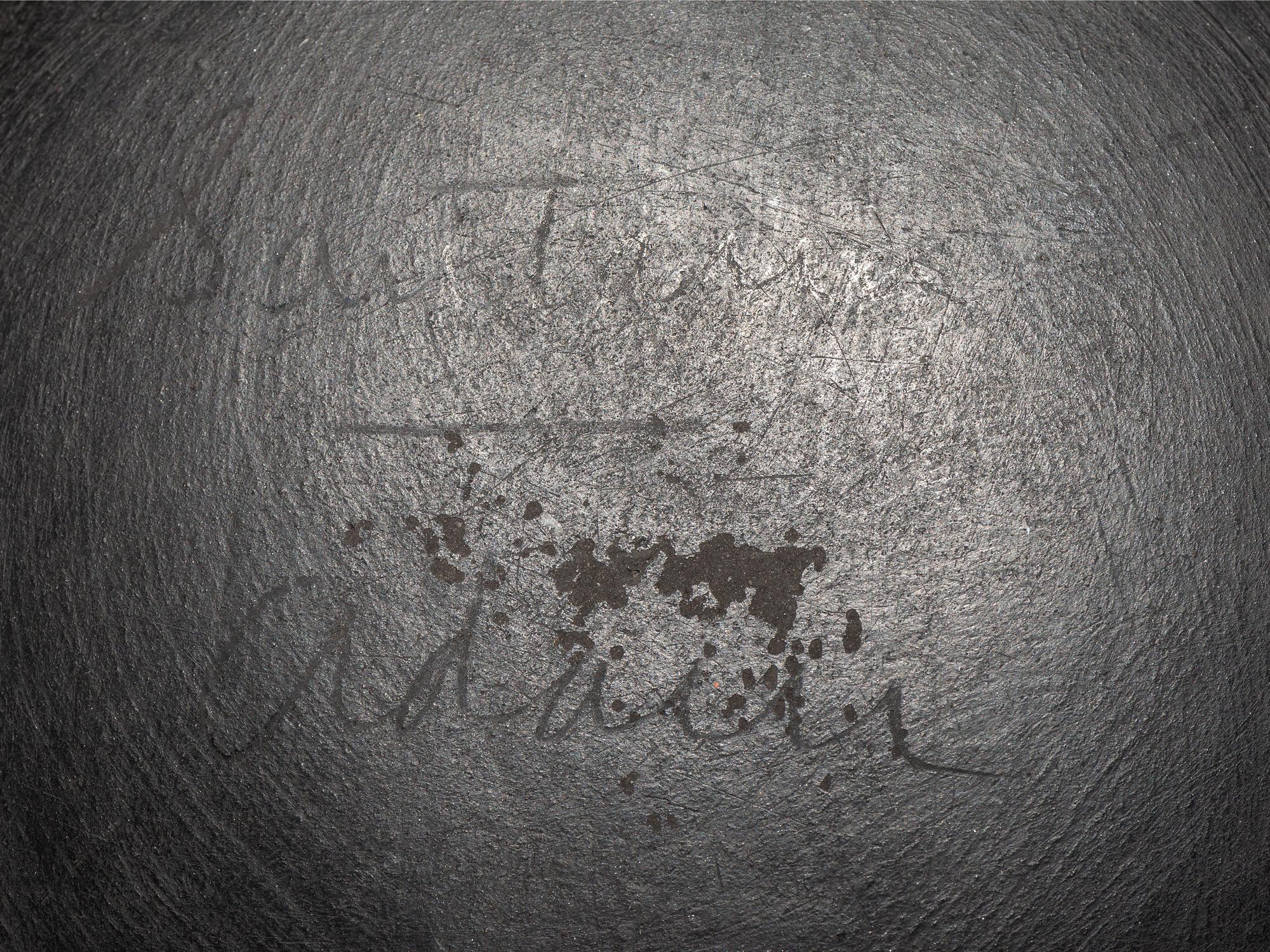 Blackware Pottery Plate, PLUS