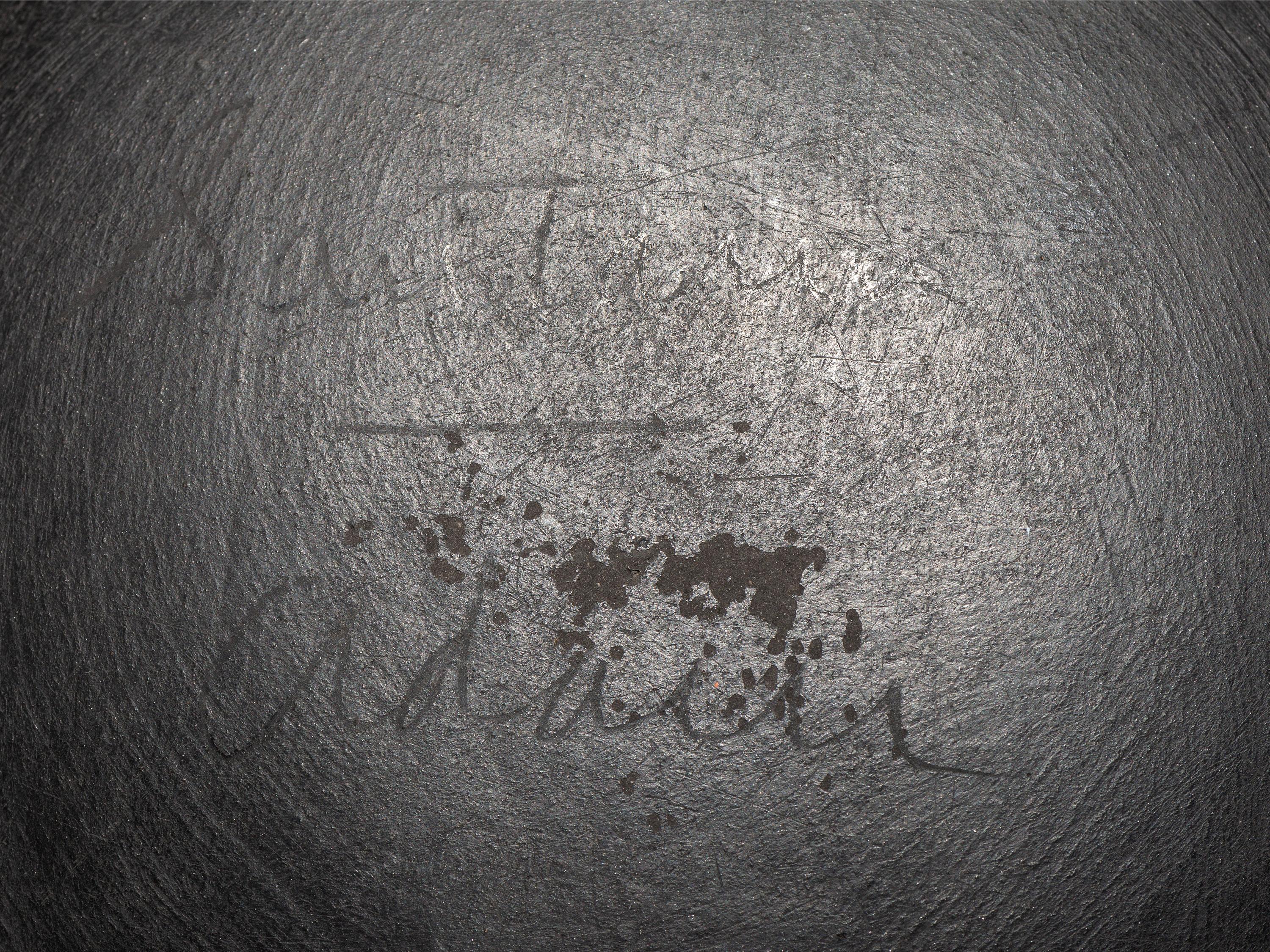 Blackware Pottery Plate, PLUS