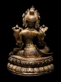 A Tibetan Gilt Bronze Seated Figure of Tara