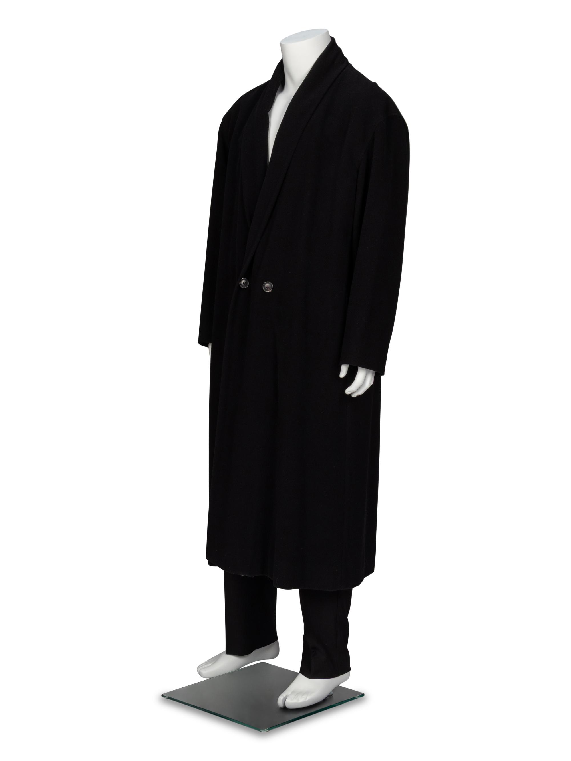 Issey Miyake, Shawl Collar Black Wool Coat