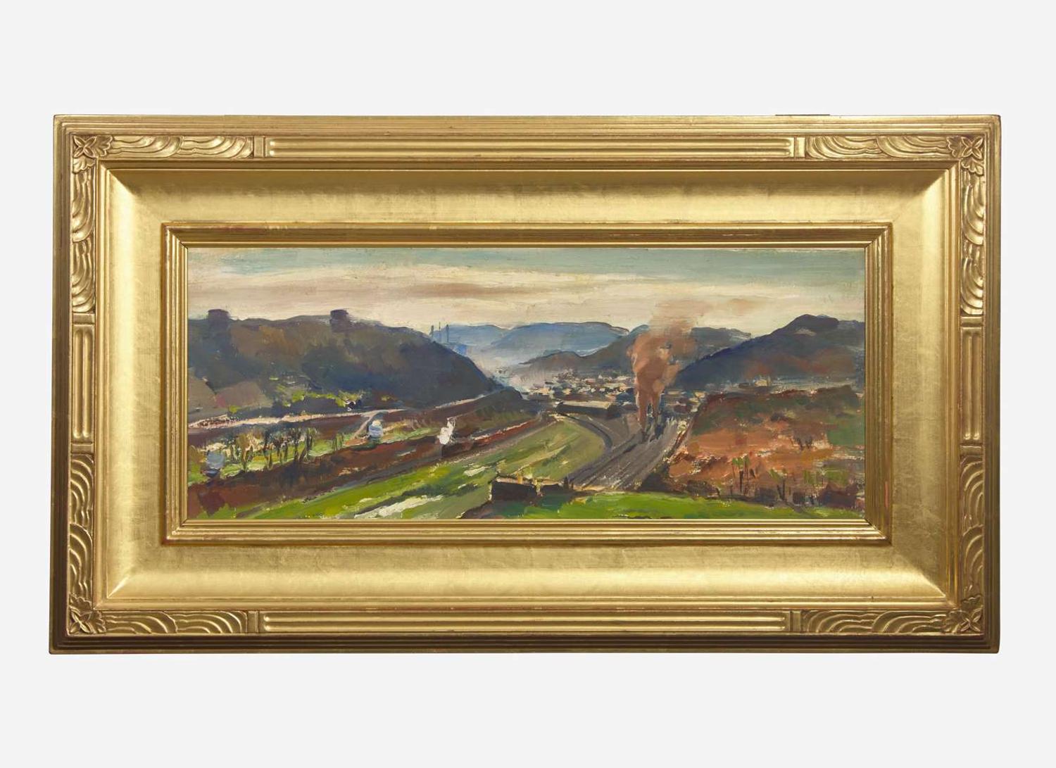 John Fulton Folinsbee (American, 1892-1972) - Summer Pasture; together with Sketch for Mural, Burgettstown, PA (Two Works)