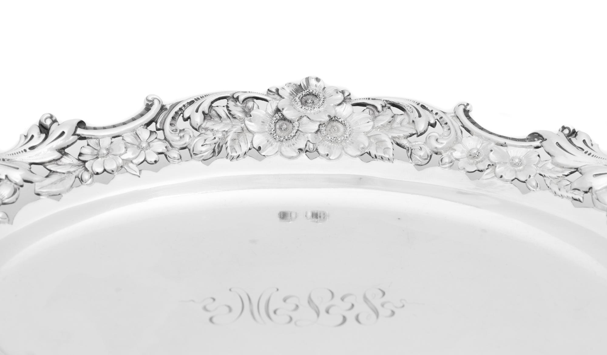 Eight American Silver Reticulated Table Articles