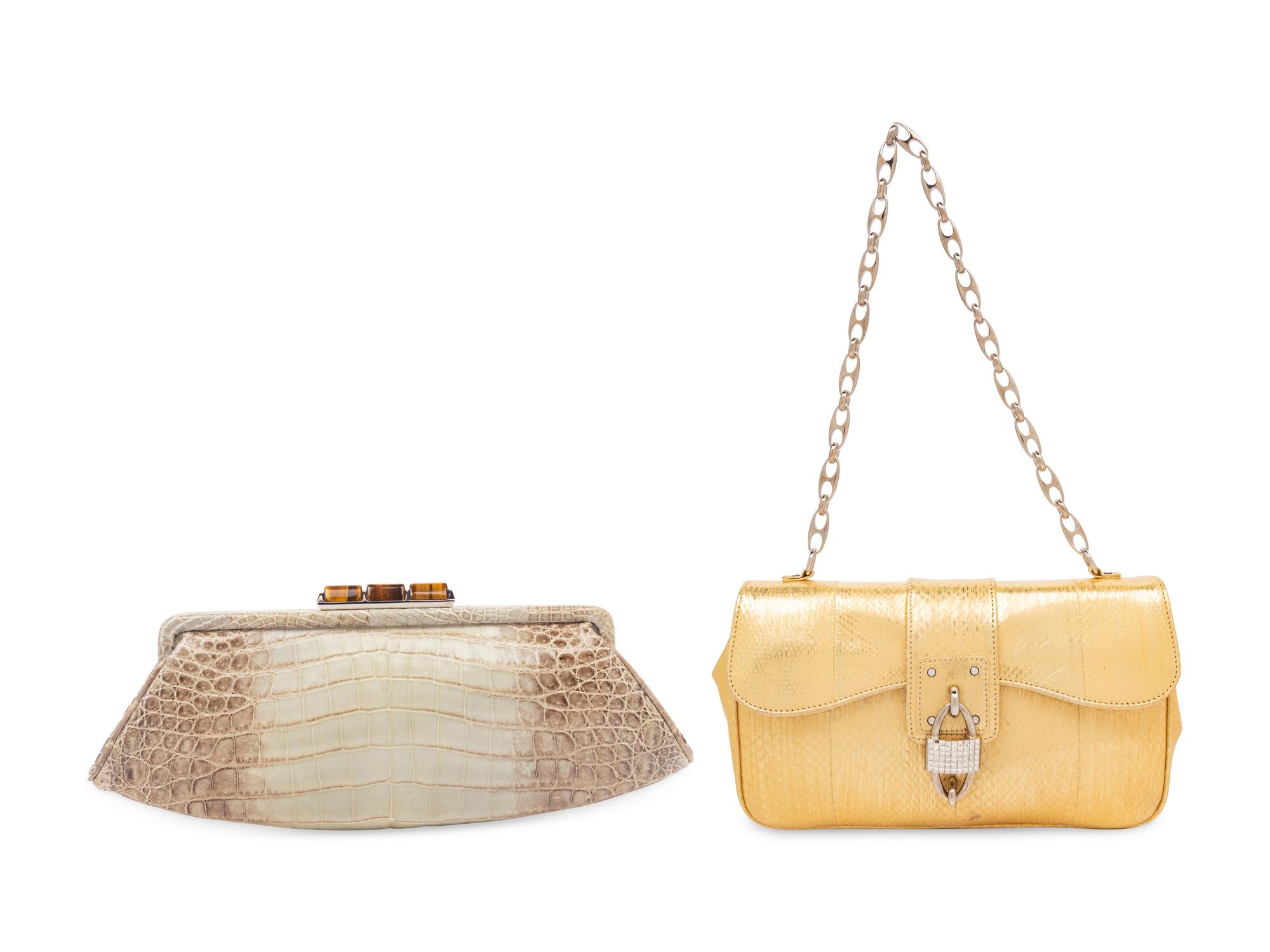 Two Ferragamo Exotic Skin Bags