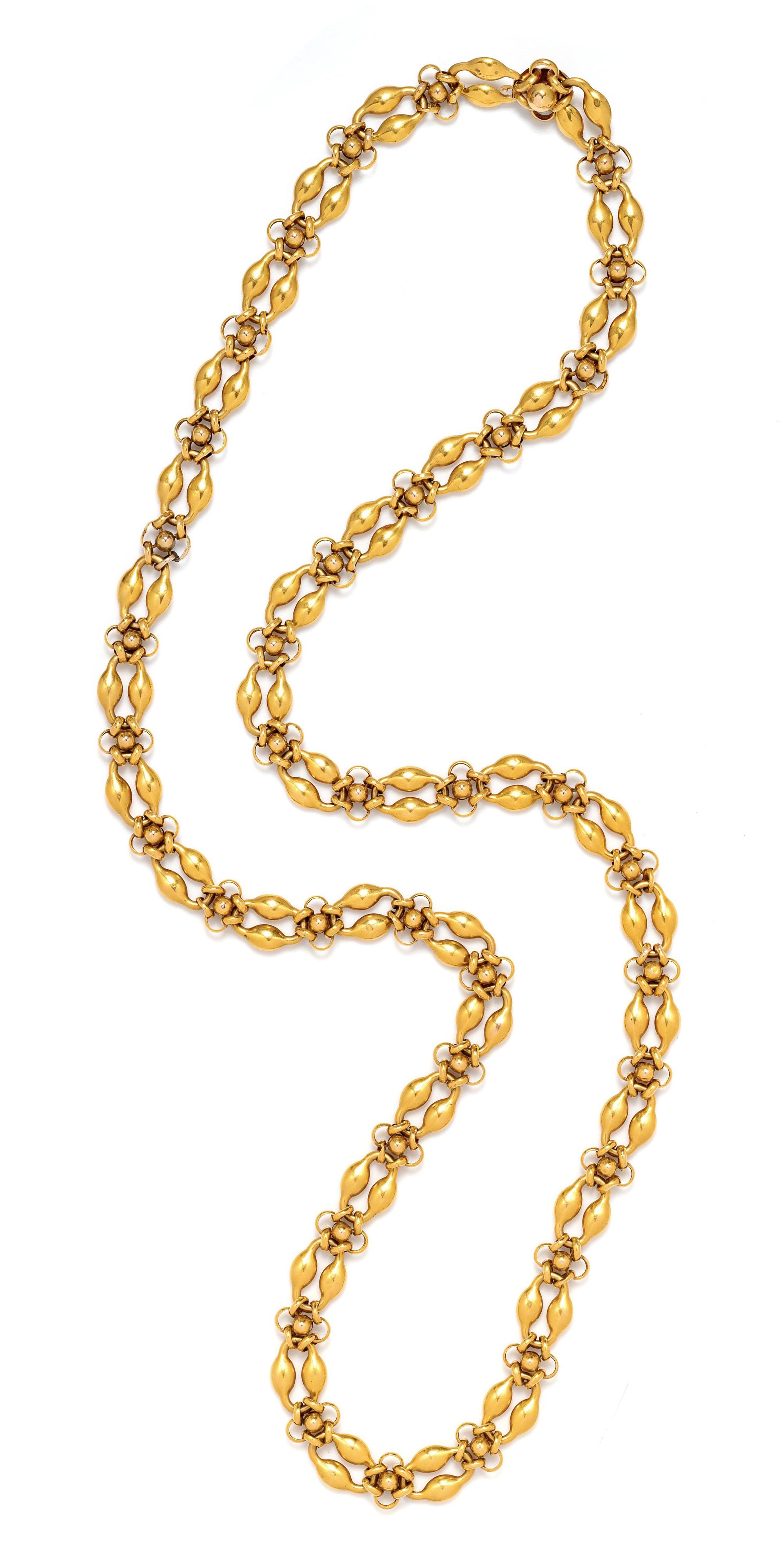 Victorian, Gold Longchain Necklace