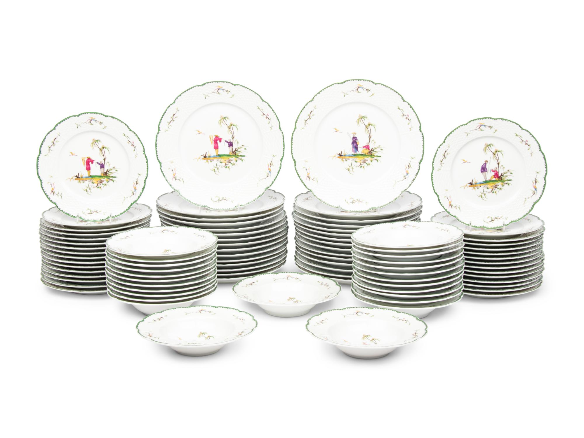 A Raynaud & Co. Limoges Porcelain Dinner Service