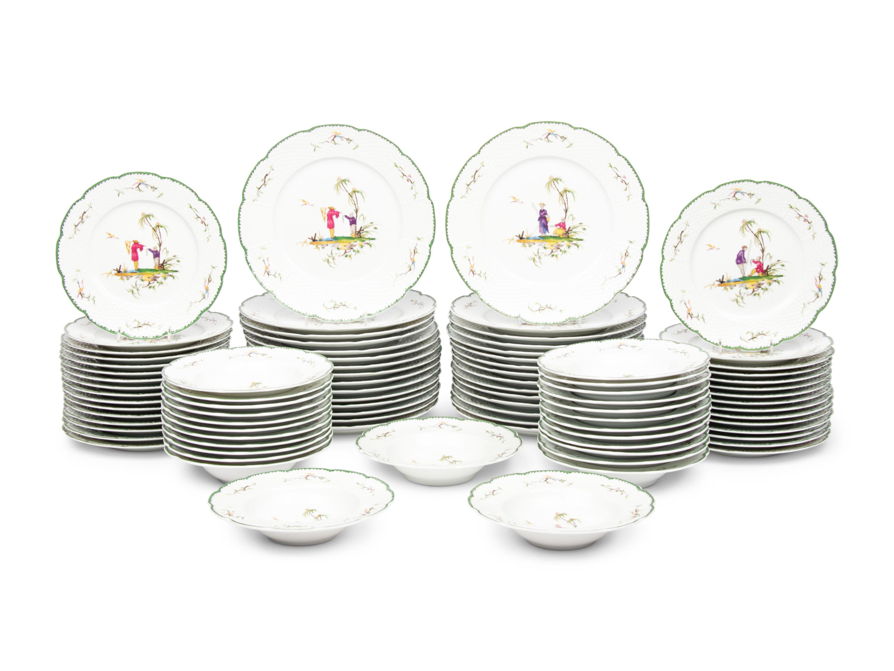 A Raynaud & Co. Limoges Porcelain Dinner Service