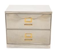 A Chrome-Veneered Bedside Cabinet