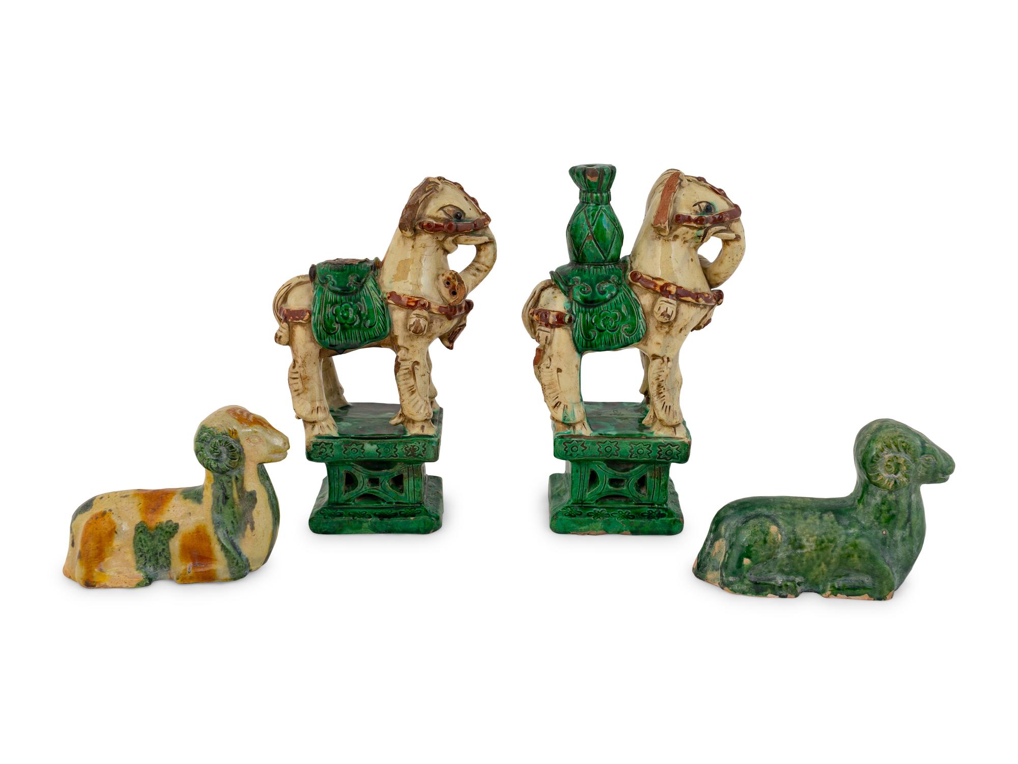 Four Chinese Glazed Pottery Articles — 19TH/20TH CENTURY