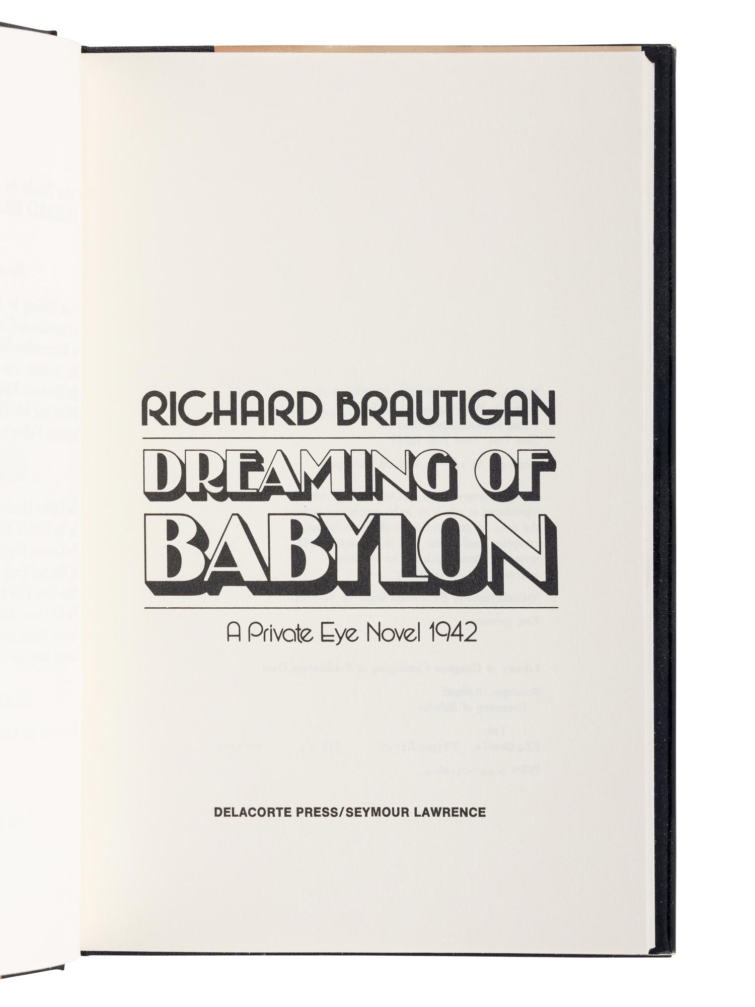 BRAUTIGAN, Richard (1935-1984). A group of 6 works by Brautigan, ALL FIRST EDITIONS, comprising: