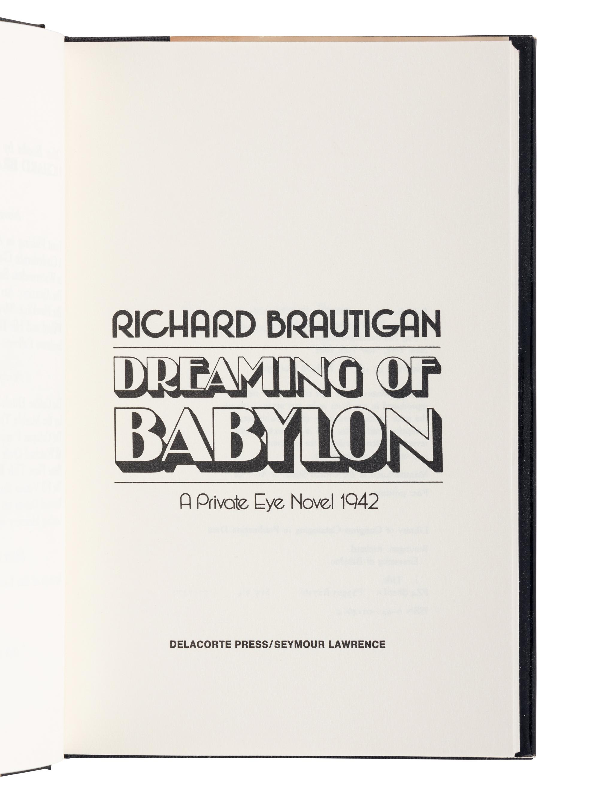 BRAUTIGAN, Richard (1935-1984). A group of 6 works by Brautigan, ALL FIRST EDITIONS, comprising: