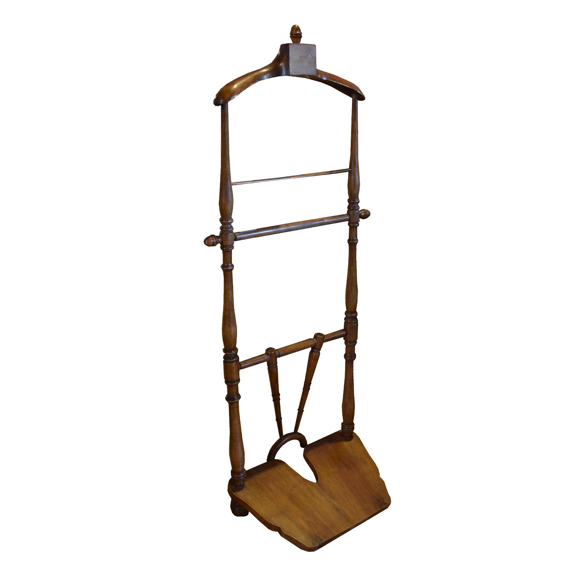 A Gentleman's Wood Valet Stand 21" W x 12" D x 52" H — Italy, 20th Century
