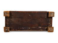 An Italian Gothic Style Painted and Parcel Gilt Trunk