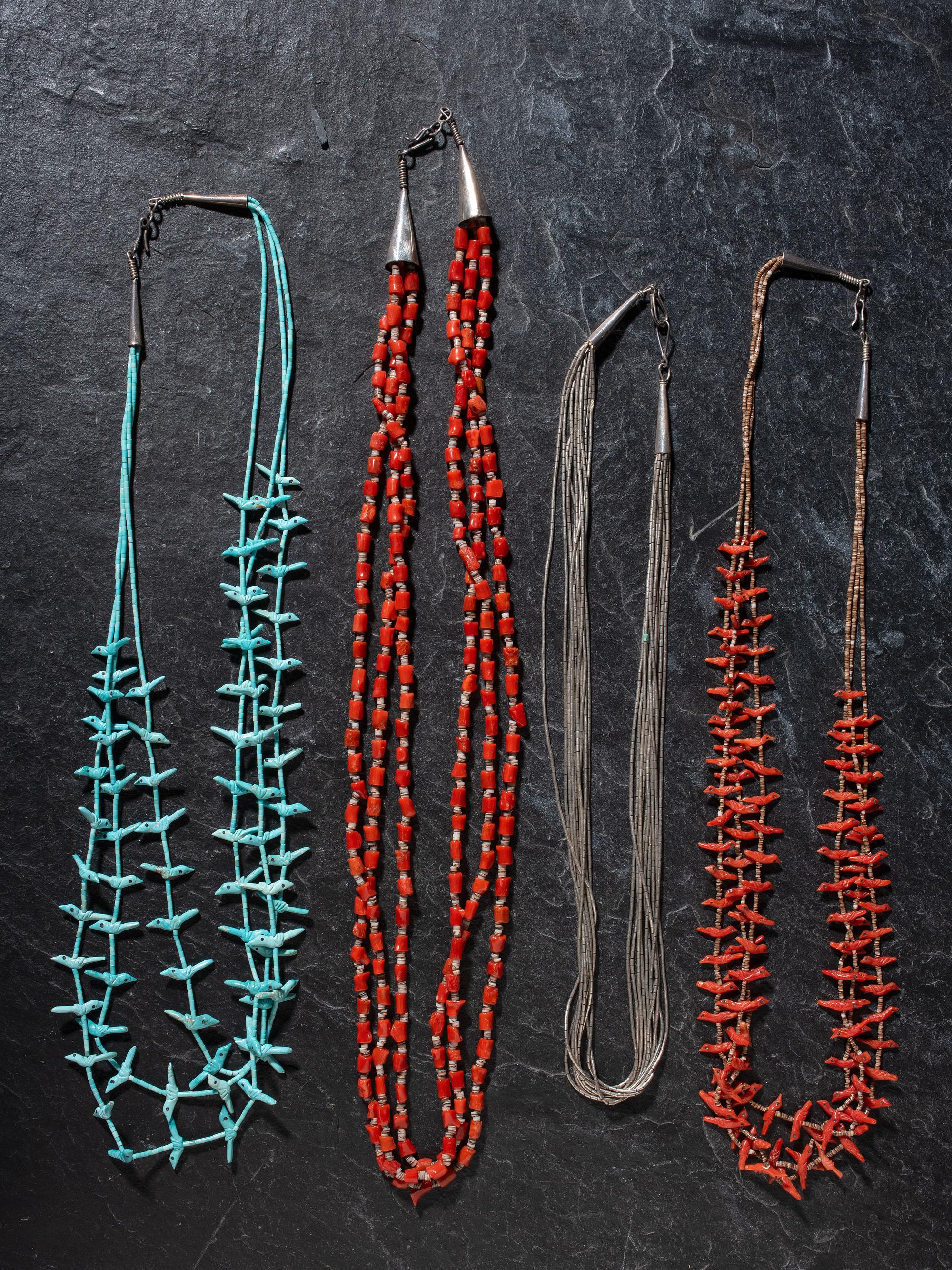 Zuni and Navajo Multi-strand Necklaces