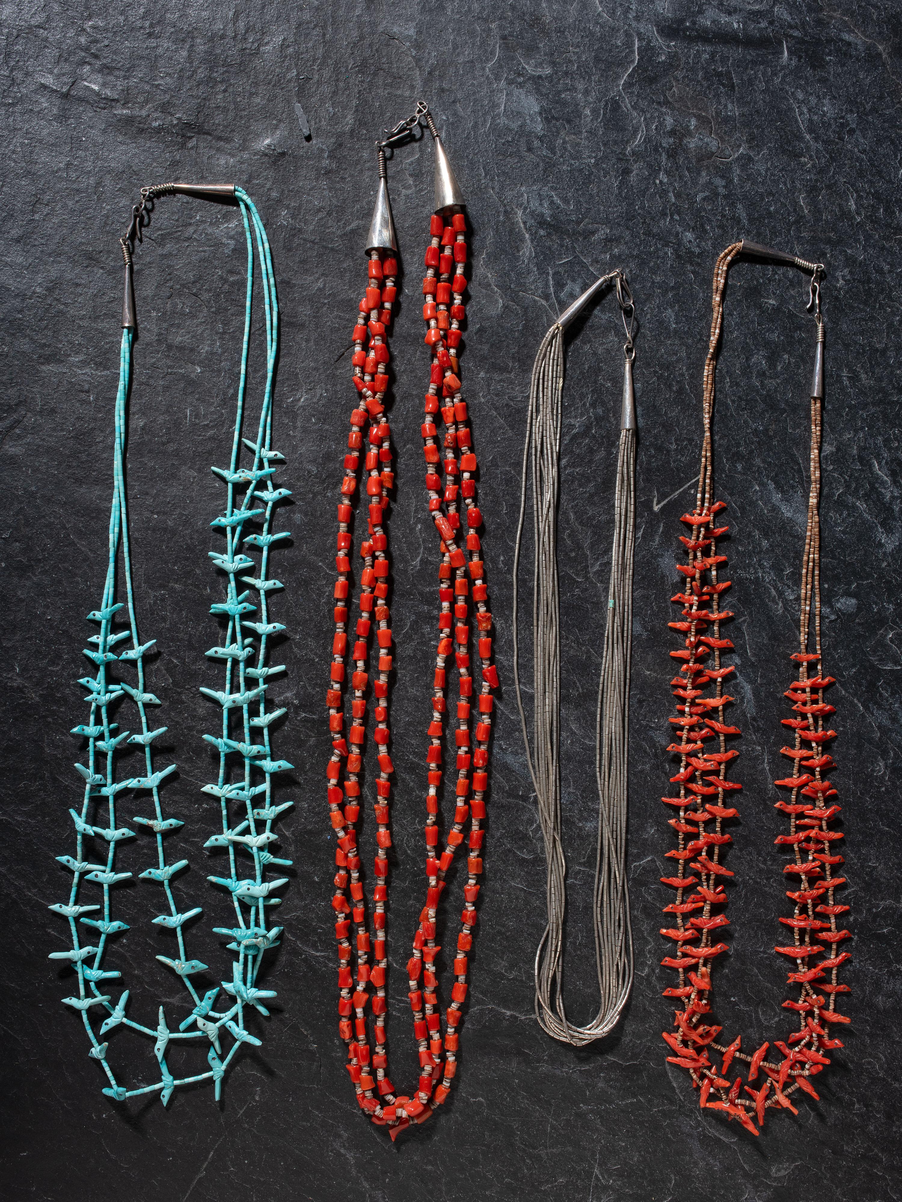 Zuni and Navajo Multi-strand Necklaces