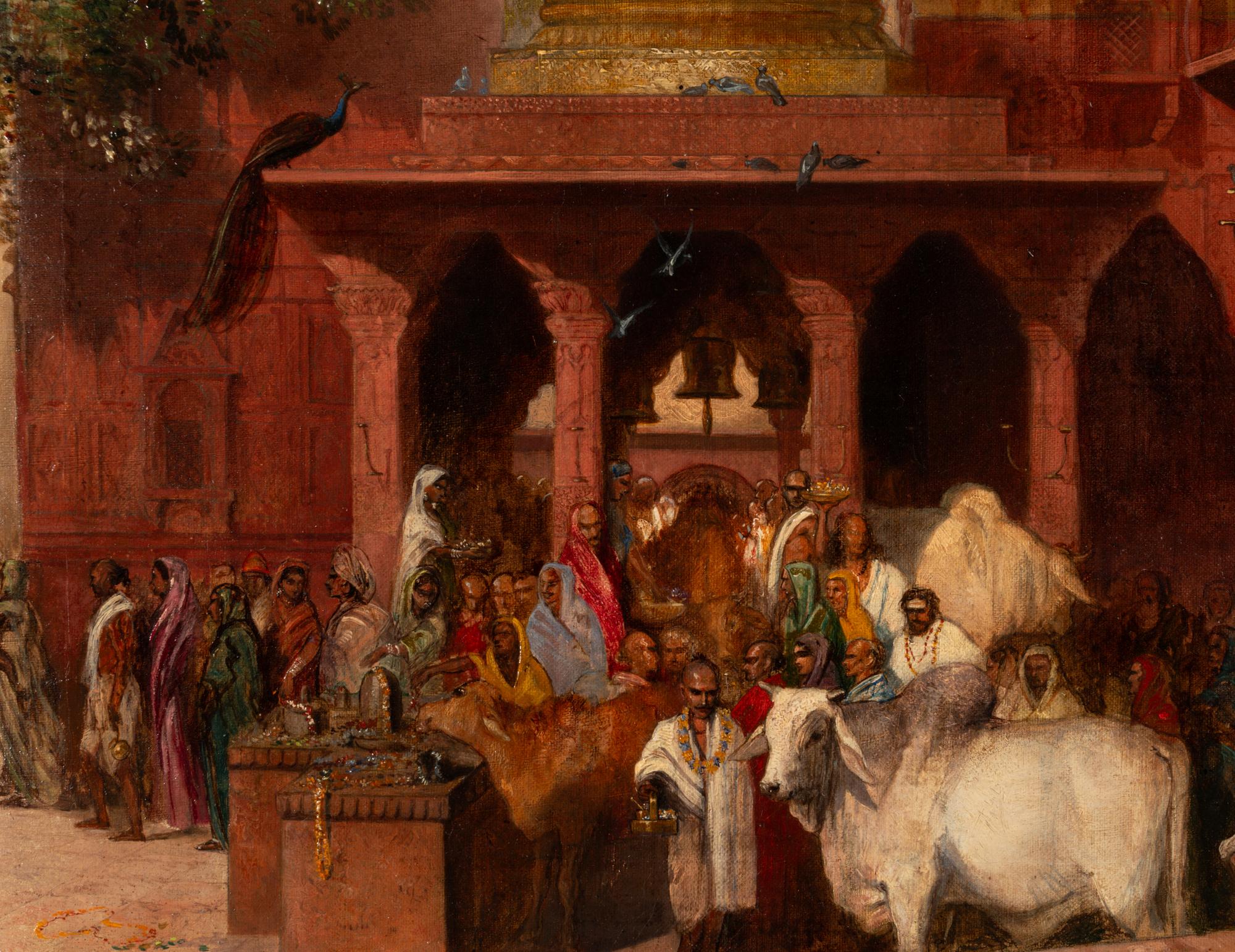 George Landseer (British, 1834-1878) — The Golden Temple, Benares, 1861