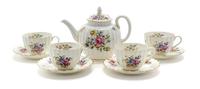 A Royal Worcester Porcelain Tea Service Height of teapot 6 inches. — 20TH CENTURY