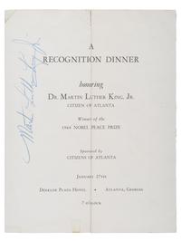 [African-Americana] King, Martin Luther, Jr. Signed Program