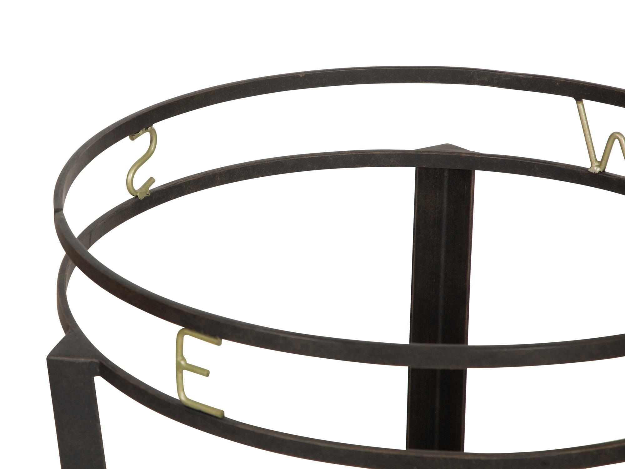 A Wrought Iron "Compass" Gueridon