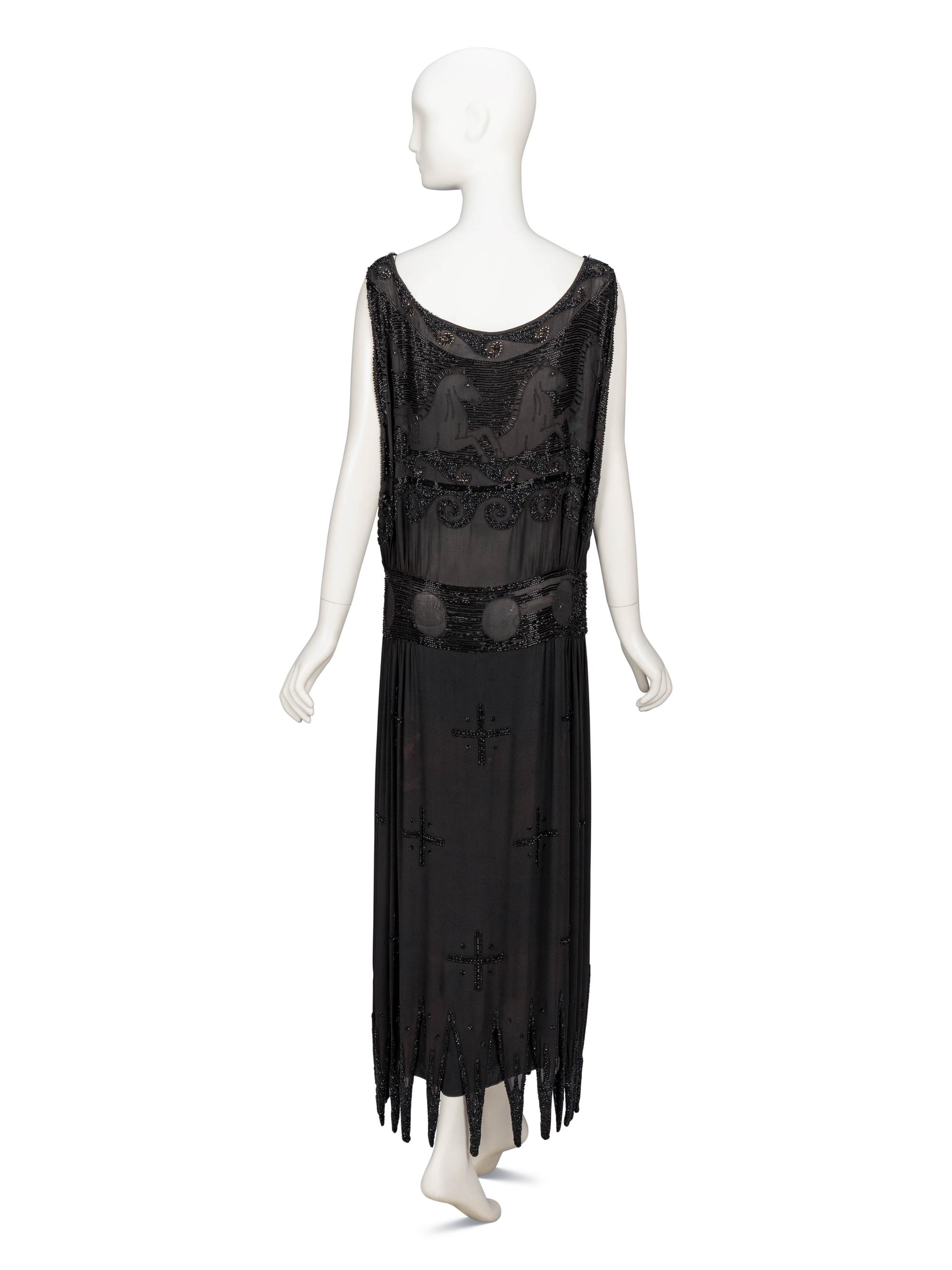 Attributed to Madeleine Vionnet, "Little Horses" Beaded Dress, 1920's