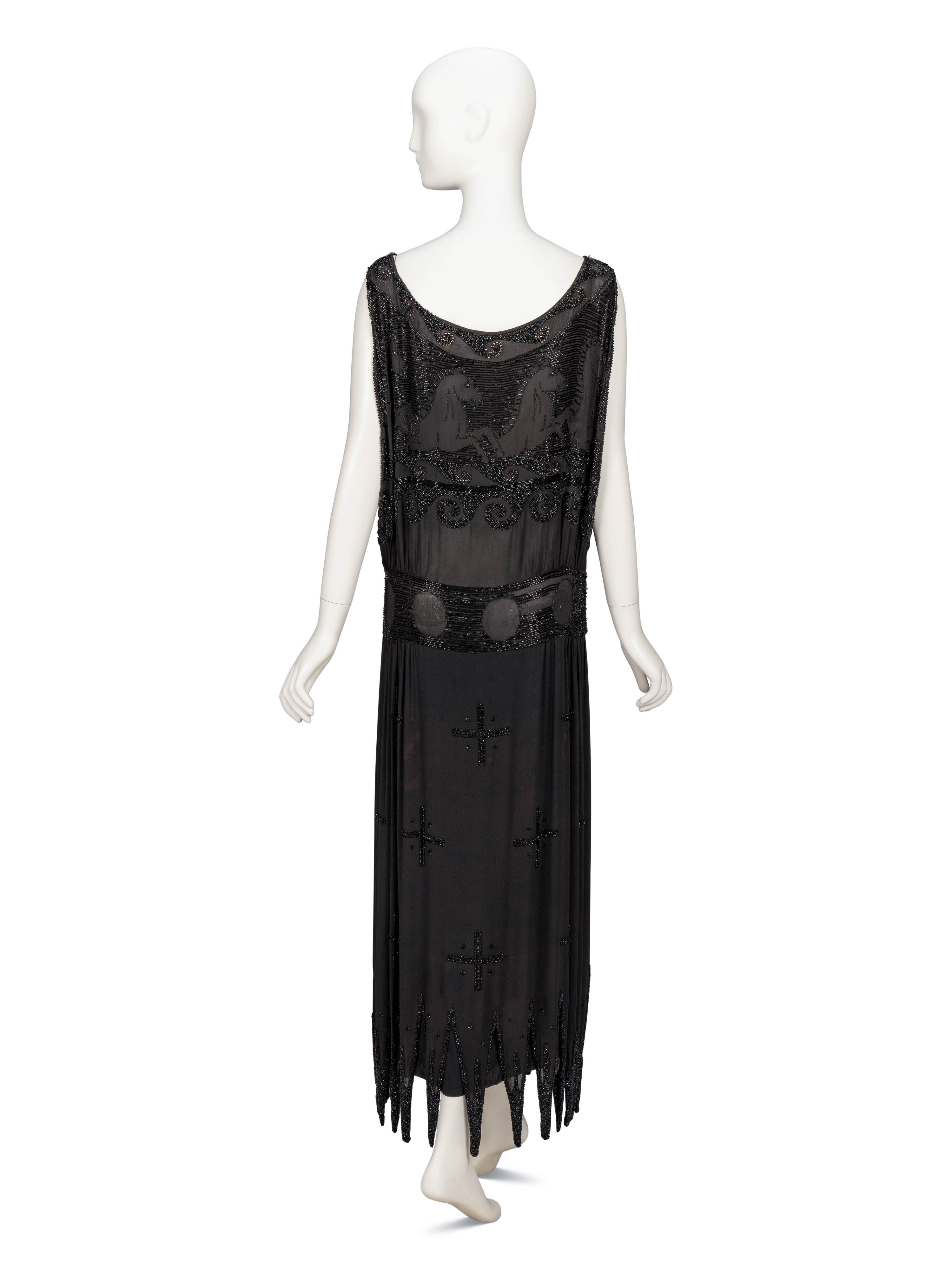 Attributed to Madeleine Vionnet, "Little Horses" Beaded Dress, 1920's