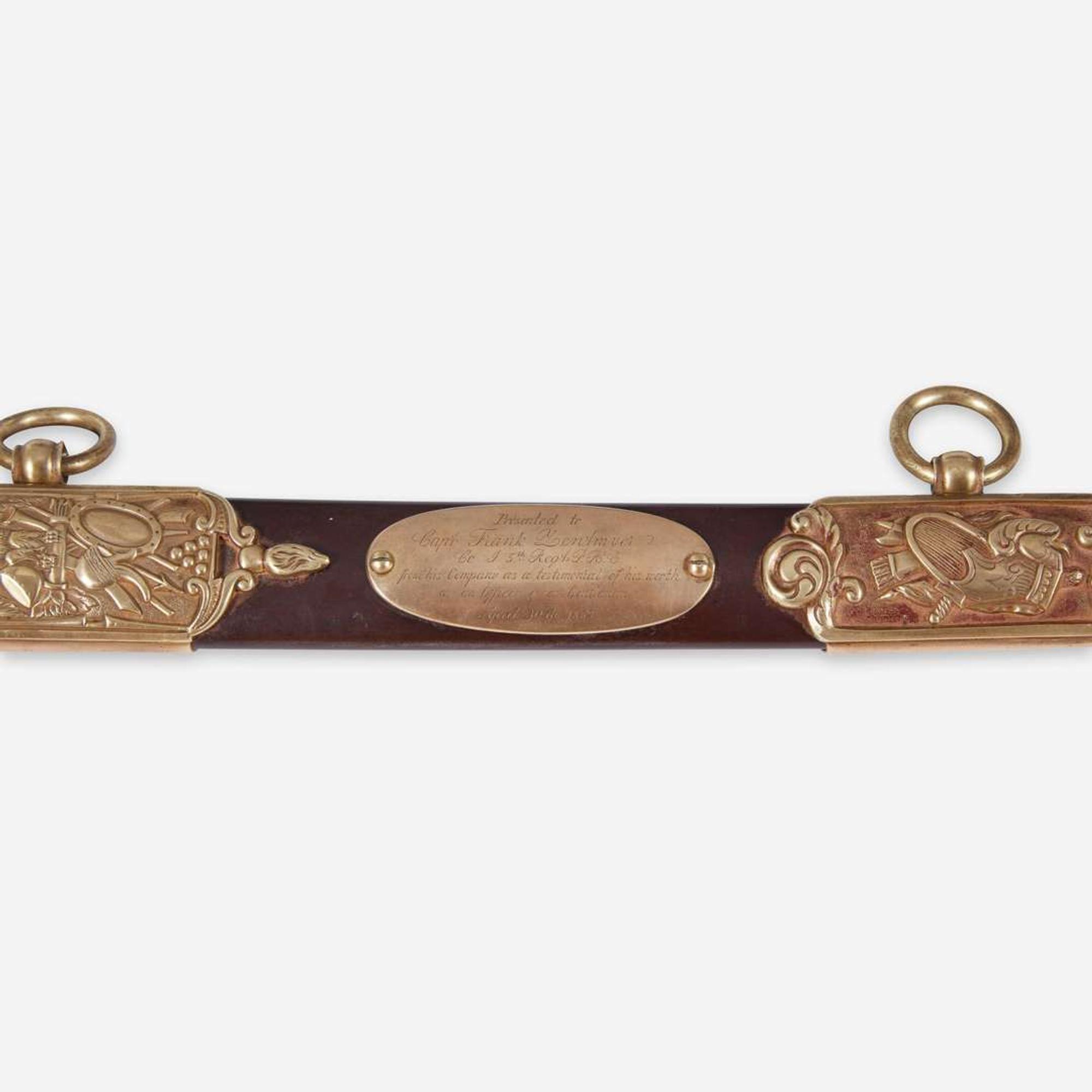 A presentation Sword to Captain Franklin Zentmyer (1836-1862), 5th Regiment Pennsylvania Reserve Corp Horstmann & Sons, Philadelphia, PA, circa 1862