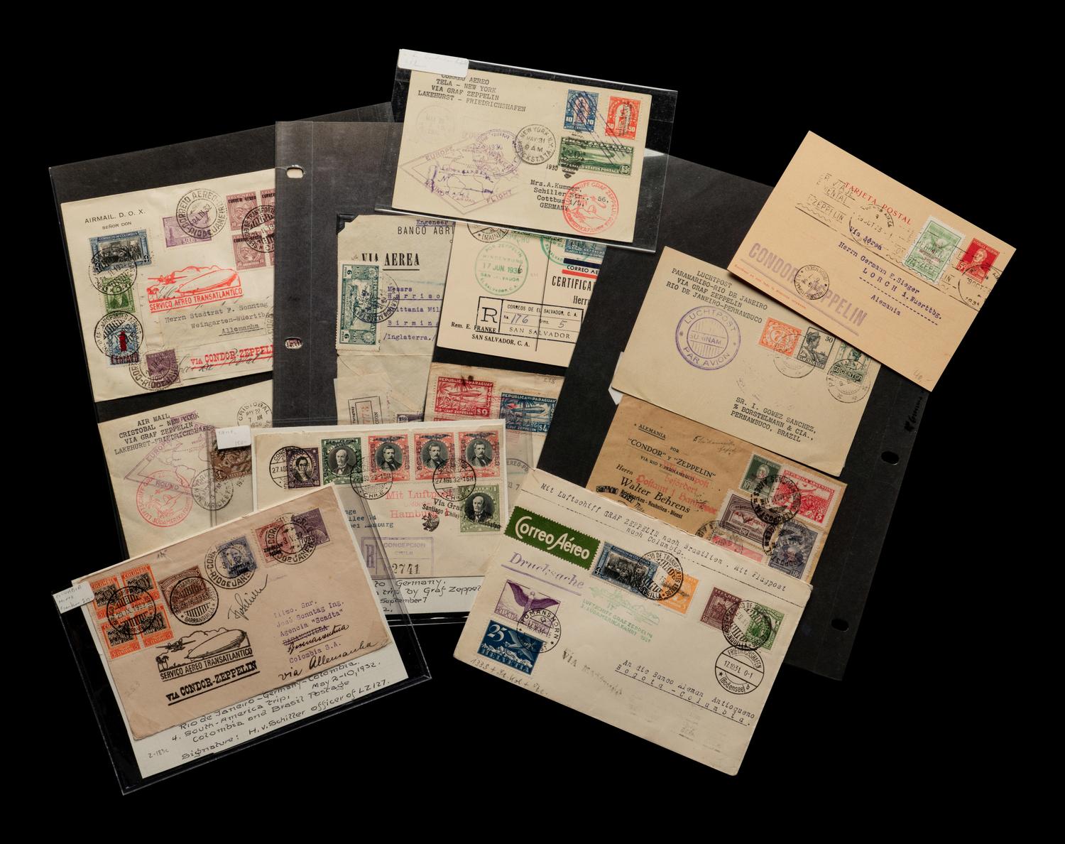 [FLIGHT COVERS] A Collection of South American Dispatched Zeppelin Flight Covers