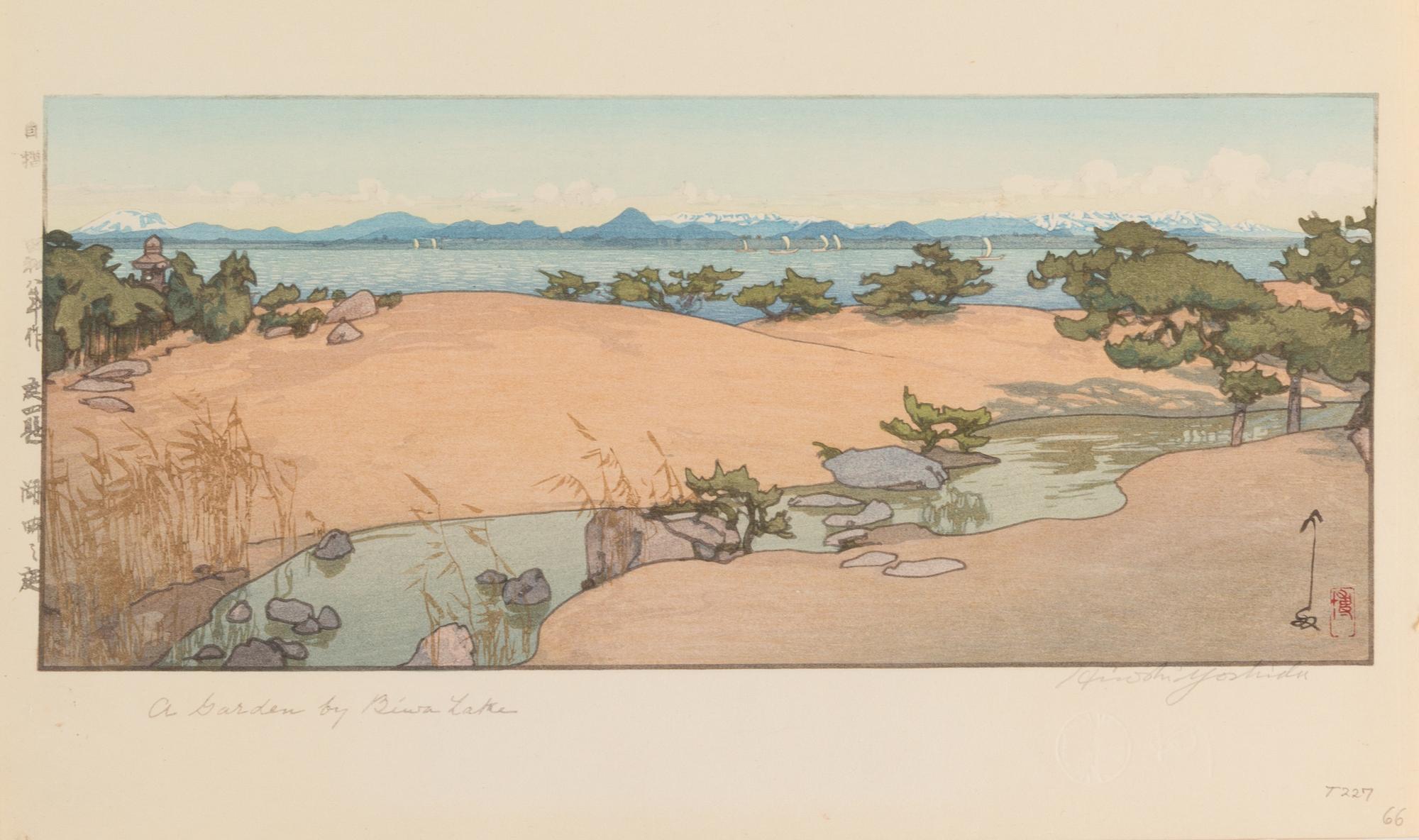 Hiroshi Yoshida, (1876-1950), Haru no asa (A Garden in Okayama) and Kohan no niwa (A Garden by Biwa Lake) from the series Niwa yondai (