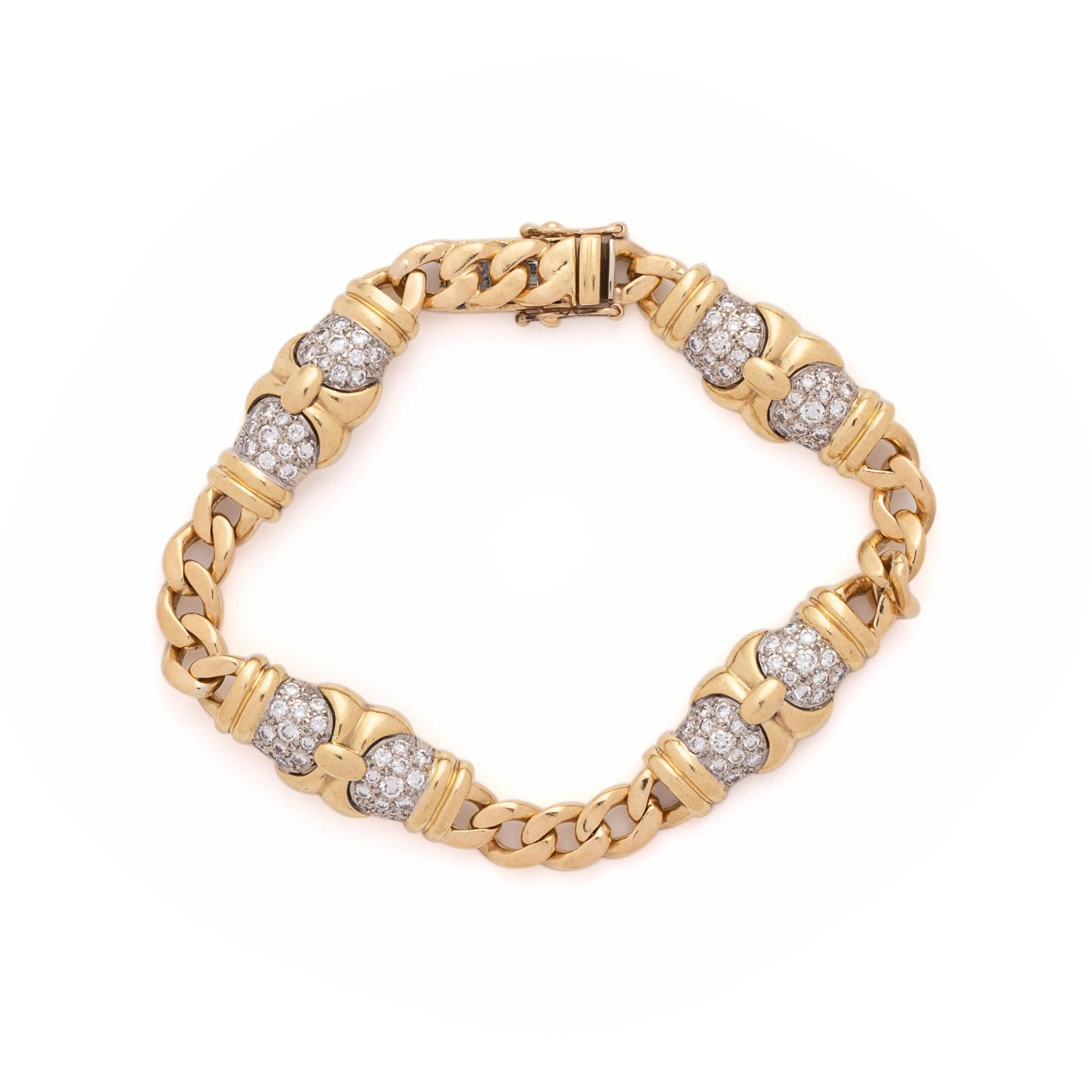 YELLOW GOLD AND DIAMOND BRACELET