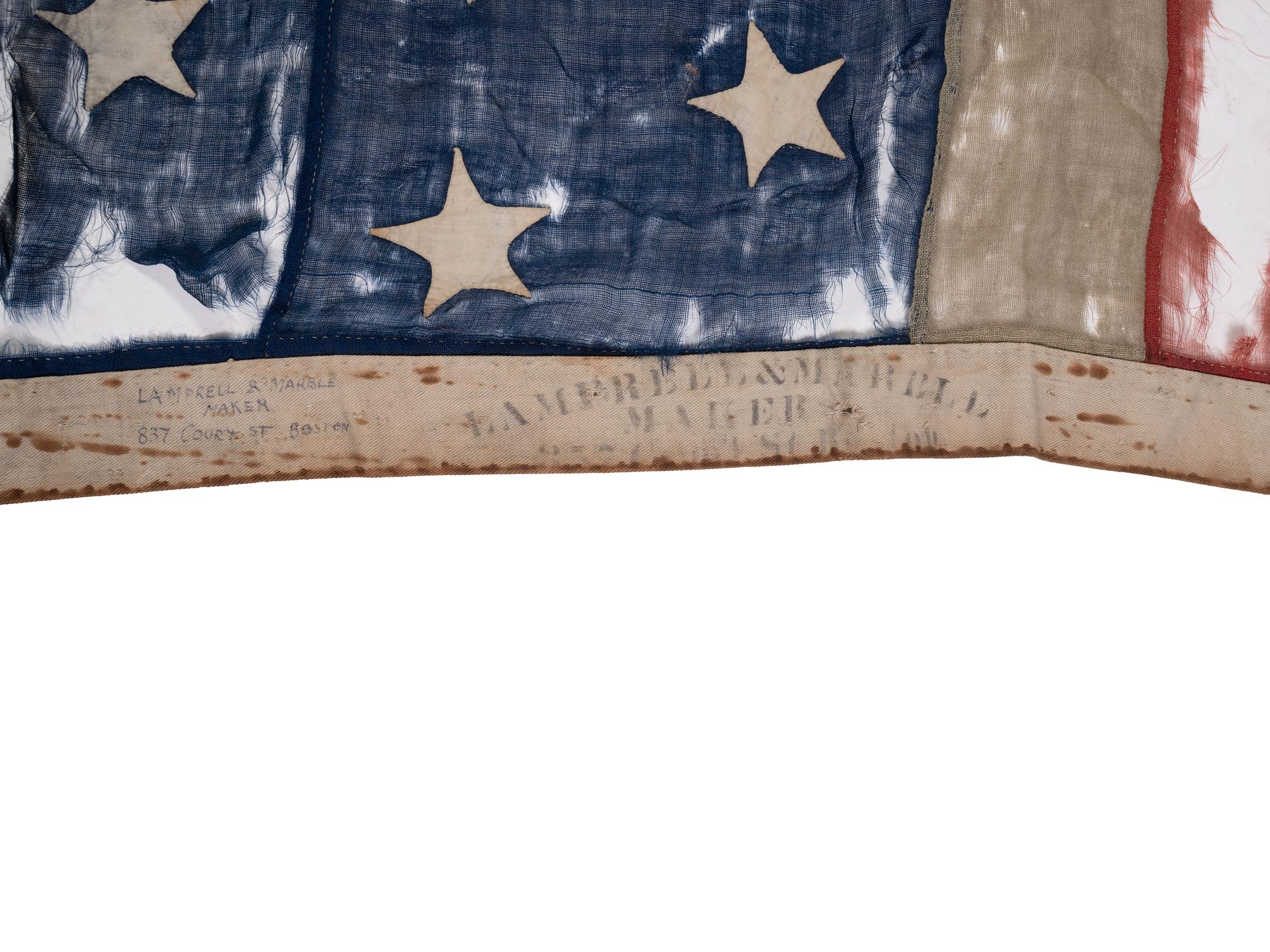 [POLITICS]. 37-star "McKinley and Hobart" campaign flag. 1867-1896.