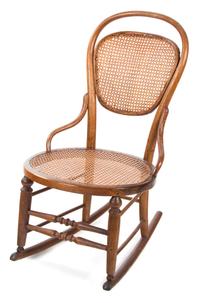 A Diminutive Bentwood Rocking Chair Height 32 inches.