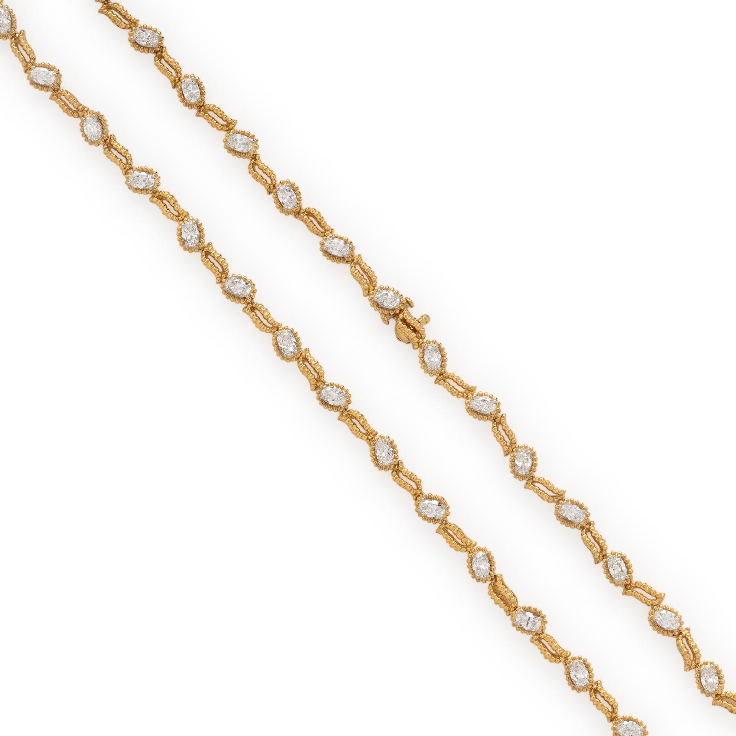 Oscar Heyman, Diamond, Platinum, and Yellow Gold Necklace