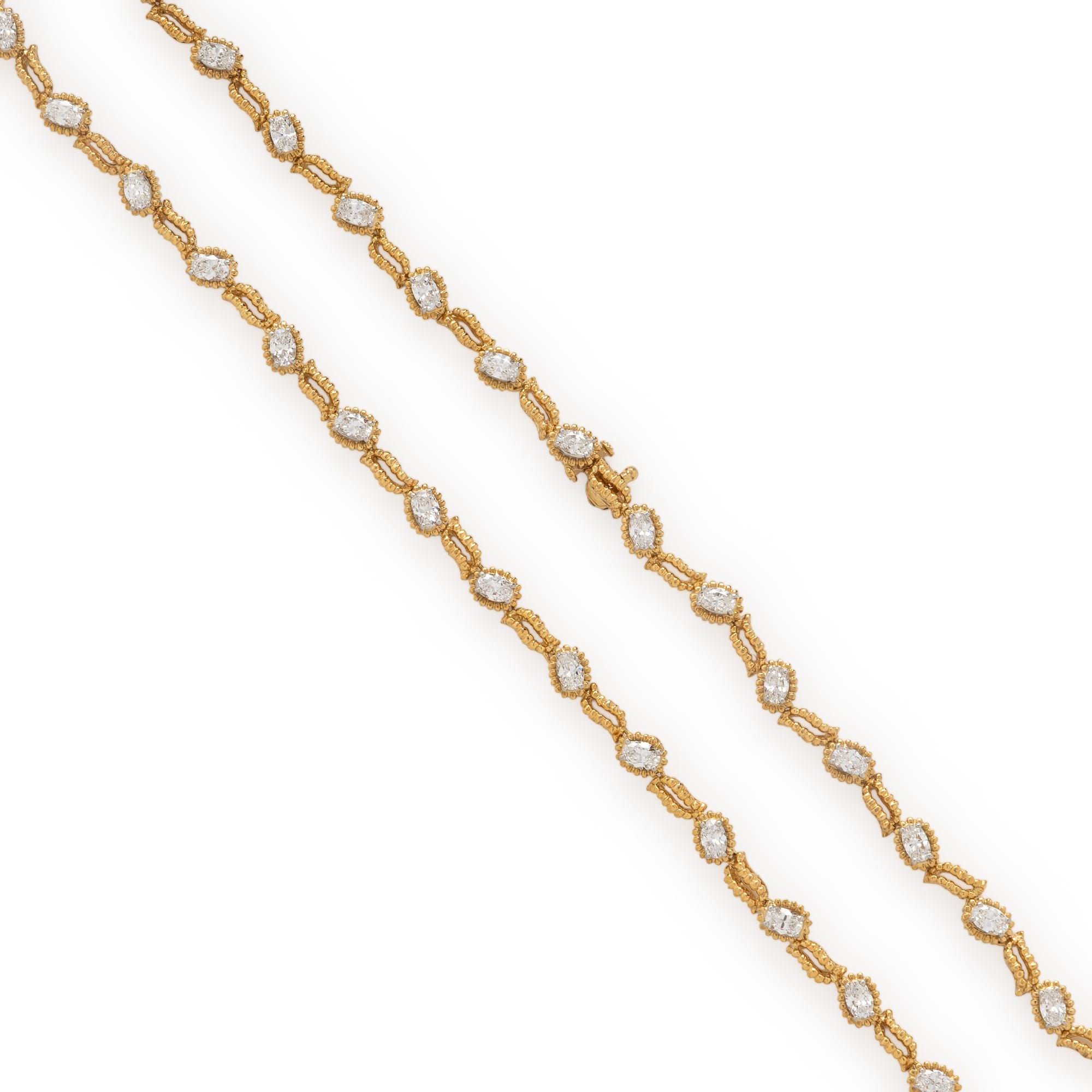 Oscar Heyman, Diamond, Platinum, and Yellow Gold Necklace