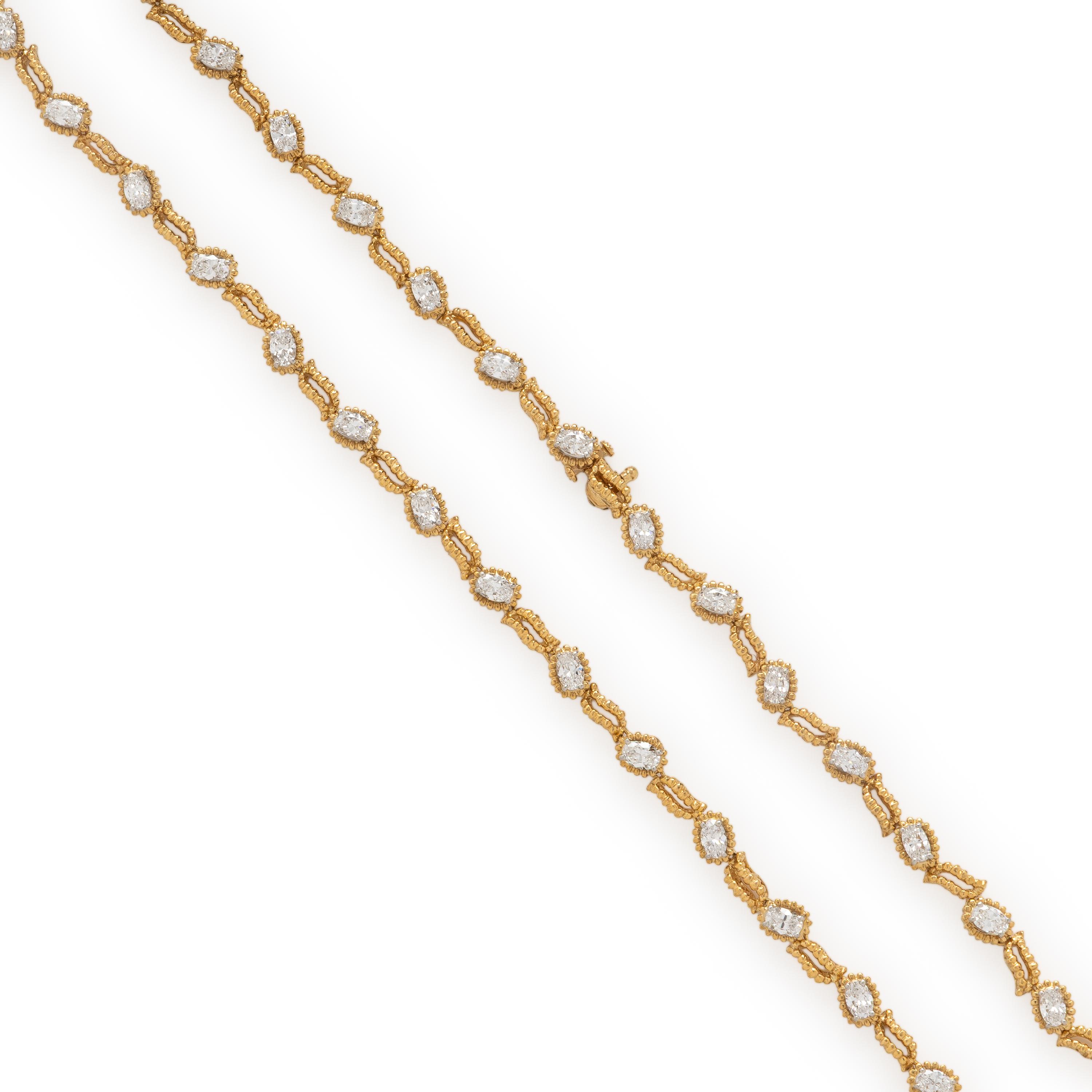 Oscar Heyman, Diamond, Platinum, and Yellow Gold Necklace