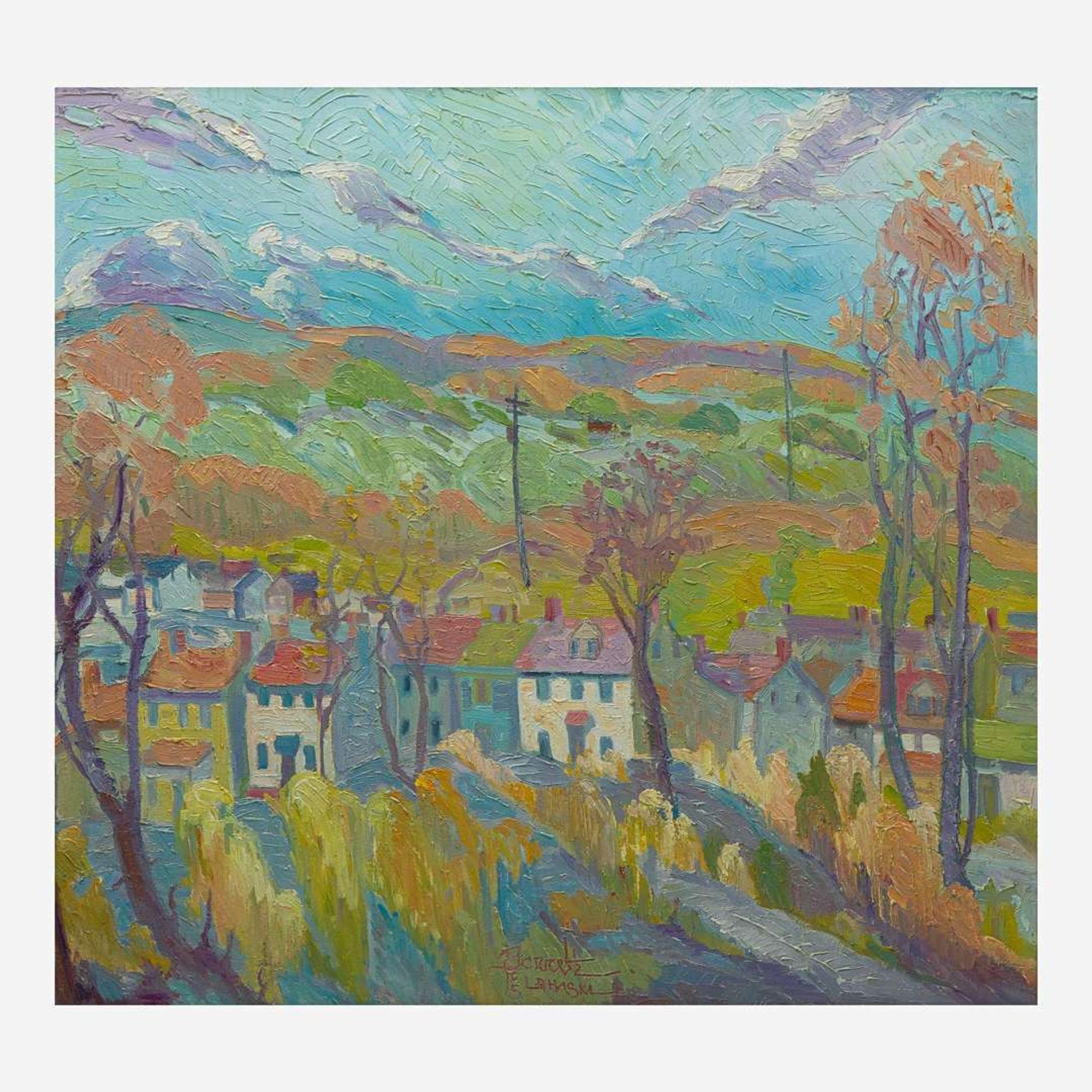 Joseph Barrett (American, b. 1936) New Houses: Bucks County