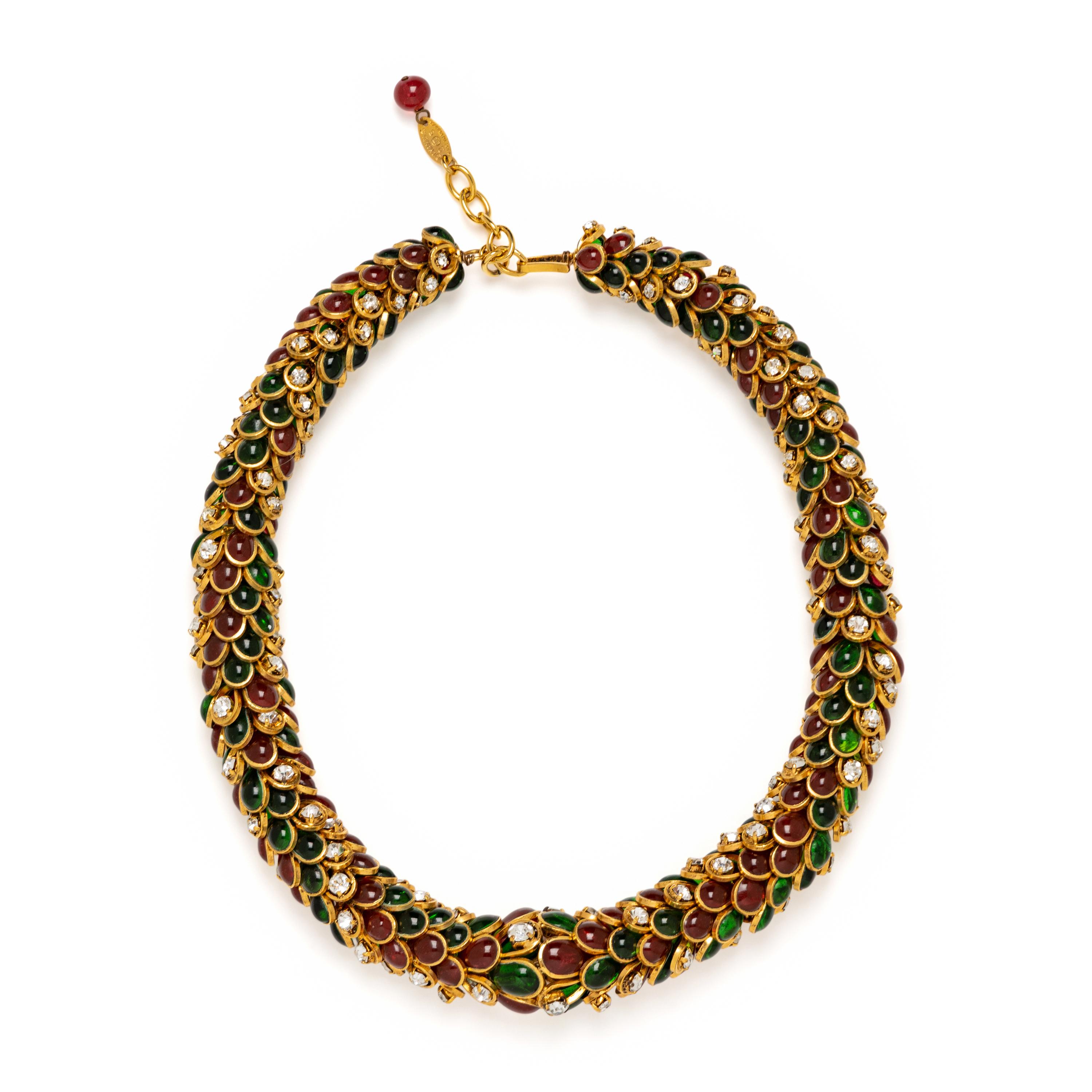 Chanel, Gripoix Pâte de Verre Layered Necklace