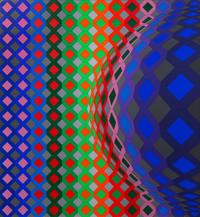 Victor Vasarely, (French/Hungarian, 1906-1997), Reech-ond, 1973