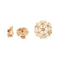 YELLOW GOLD AND DIAMOND SET