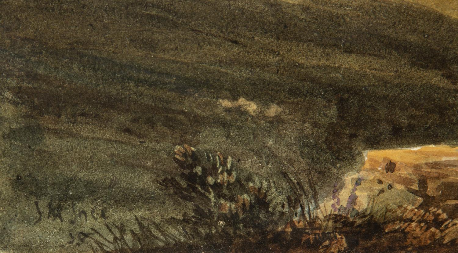 Harlech Castle and the Irish Sea , 1838