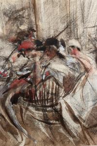 Souper Chez Maxim's; A Portrait of a Young Woman said to be Mlle Boldini (a double-sided work)