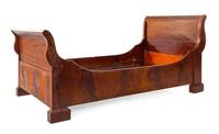 Two American Empire Mahogany Sleigh Beds