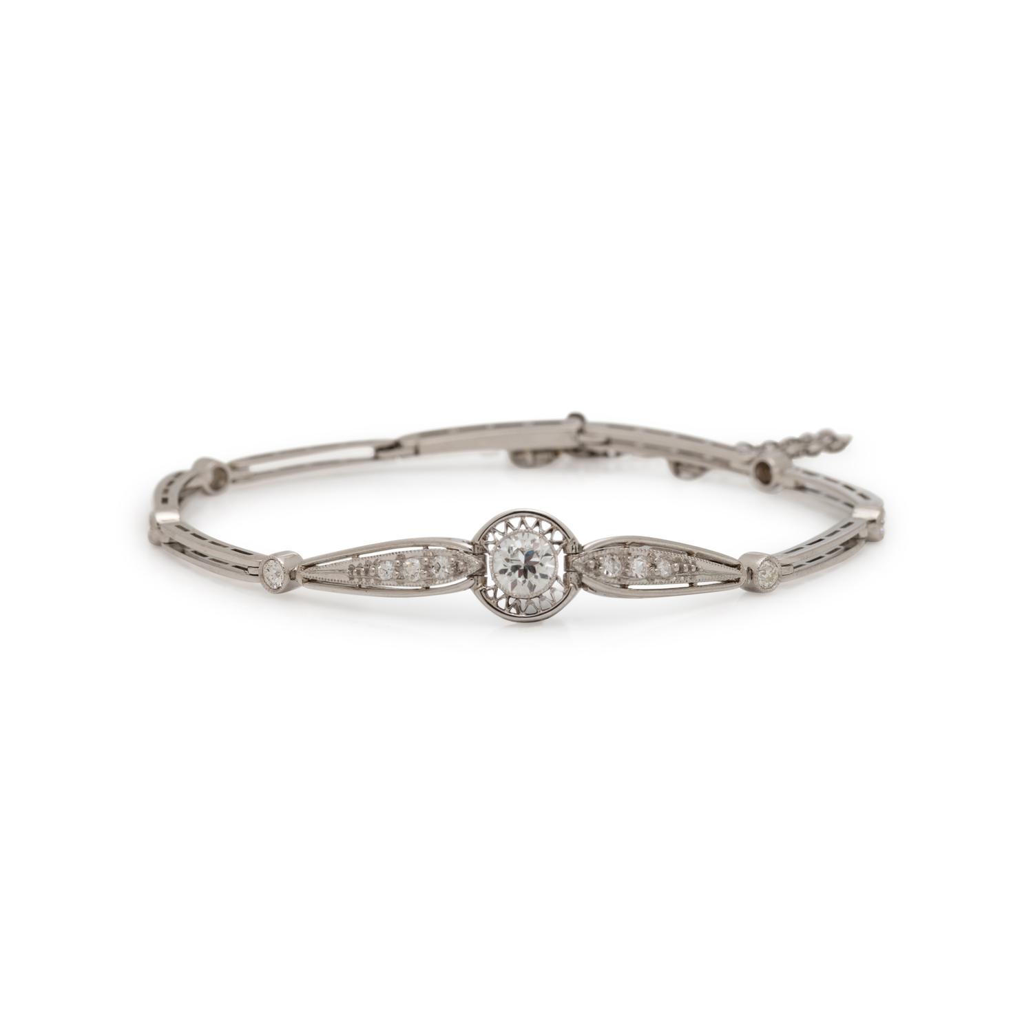PLATINUM AND DIAMOND BRACELET