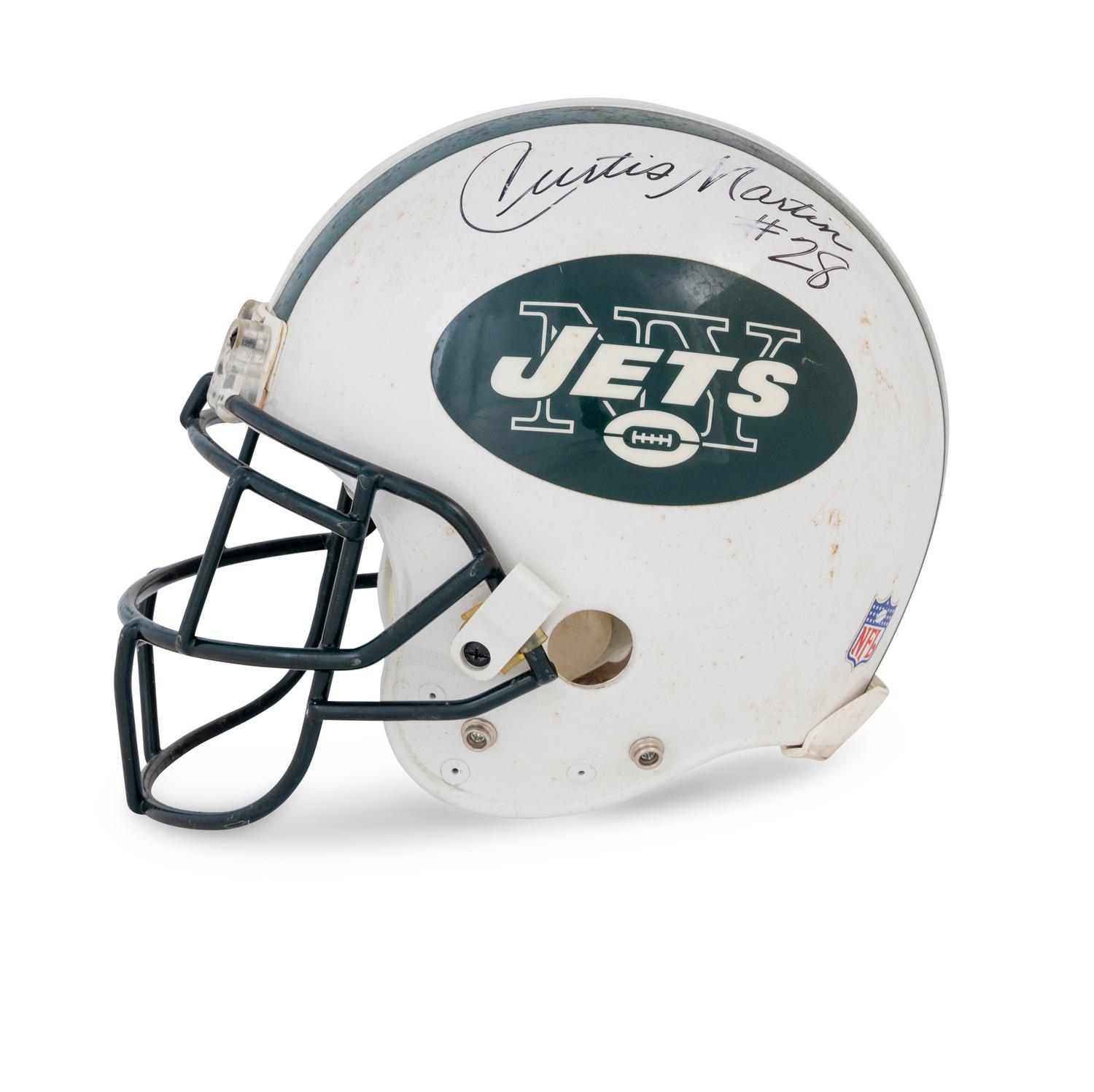 A Curtis Martin Signed Autograph Full Size New York Jets Helmet,