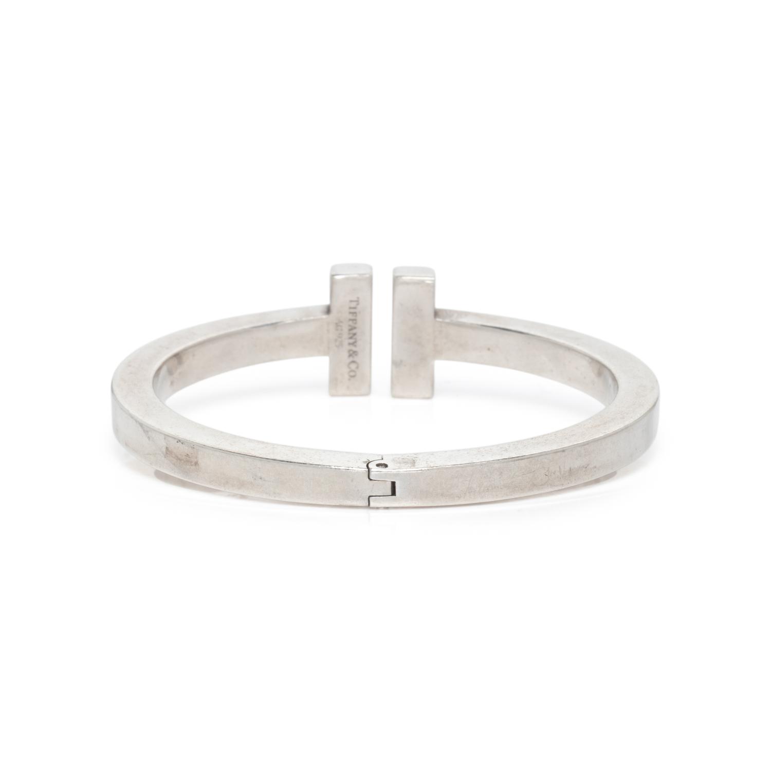 TIFFANY & CO., STERLING SILVER 'T' BRACELET