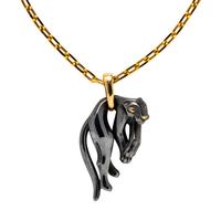 CARTIER, YELLOW GOLD AND SILVERIUM 'PANTHÈRE' NECKLACE