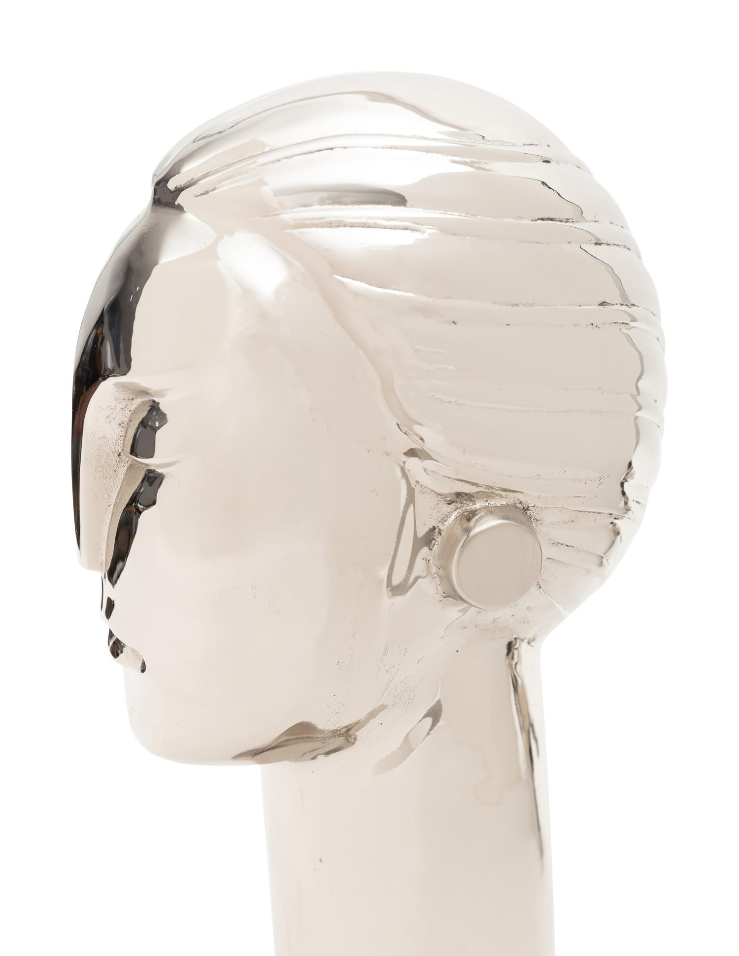 An Art Deco Style Nickel-Plated Bust