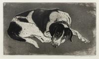 Two Works of Art depicting Greyhounds Largest: 25 x 29 inches.